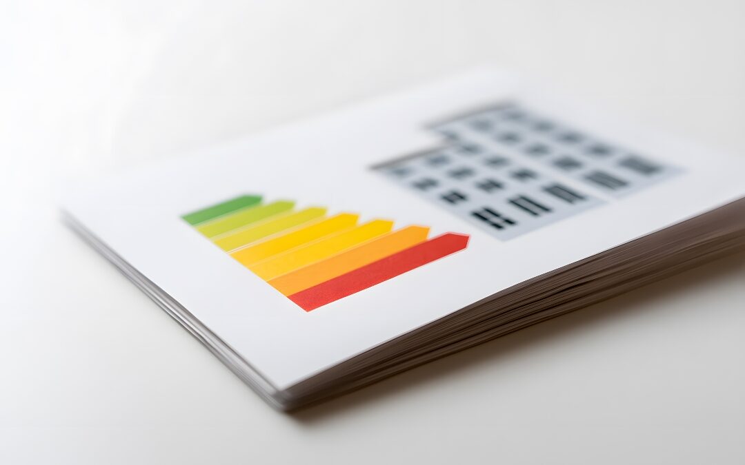 Una certificación de eficiencia energética sobre una mesa.