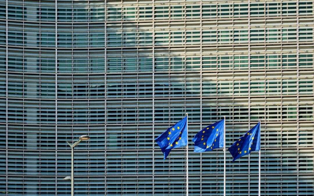 Banderas de la Unión Europea.